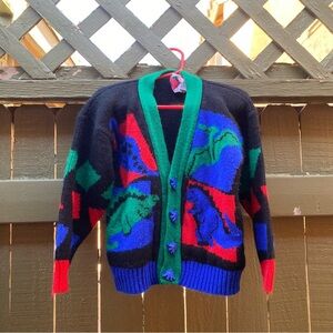 Vintage Bucket Colorful Dinosaur Cardigan